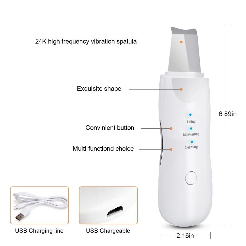 Ultrasonic Facial Skin Scrubber